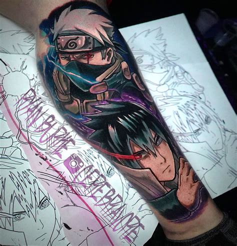 Color And Black And Grey Anime Manga Tattoos Ryan Burke At Necropolis