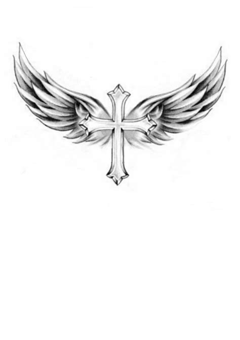 Cross With Wings Tattoo Design Cross With Wings Tattoo Cross Tattoo