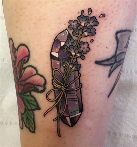 Crystal Flower Tattoos Trex Skull And Crystal Flowers By Amber At