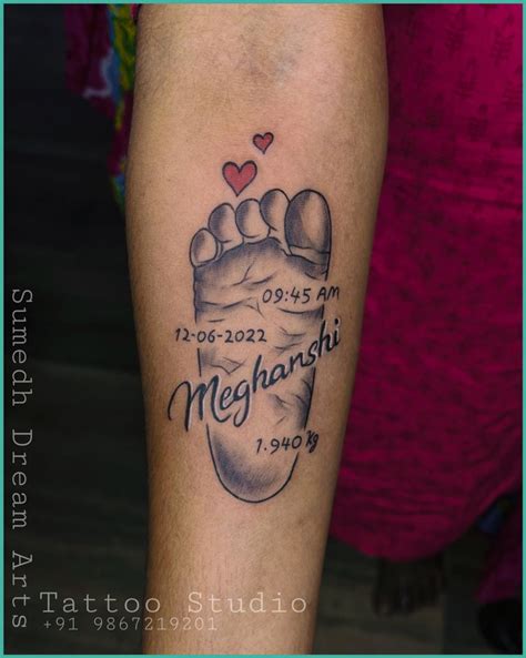 Cute Baby Foot Print Tattoo Baby Feet Tattoos Ink Tattoo Tattoo Work