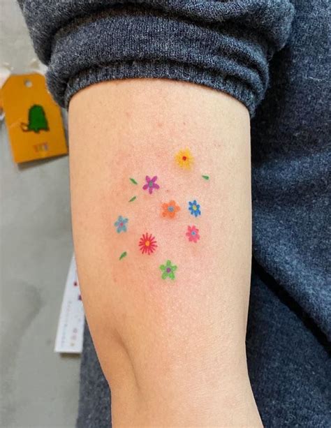 Cute Colored Tattoos