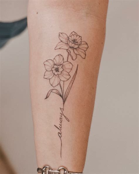 Daffodil Flower Tattoo