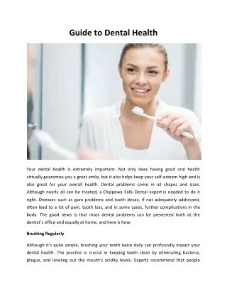 Ultimate Dental Health Guide for Lifelong Smiles