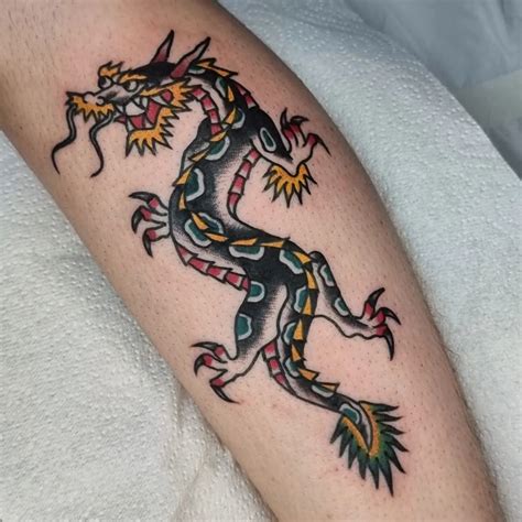 Dragon Tattoo American Traditional