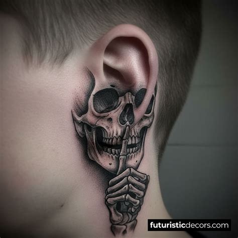 Ear Skull Tattoo Realistic Minimalist Amp 3D Styles