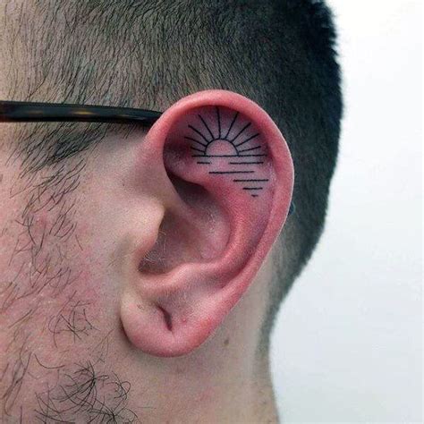 Ear Tattoo Men