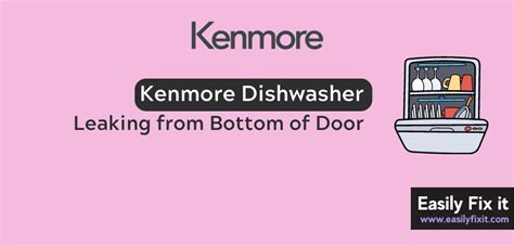 Easily Fix Kenmore Dishwasher That Is Leaking From Bottom Of Door
