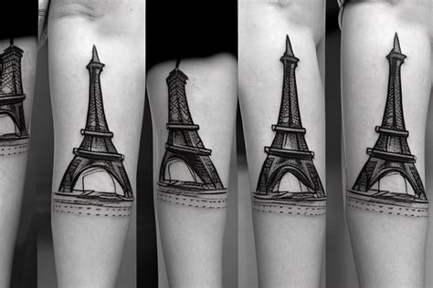 Eiffel Tower Tattoo Ankle