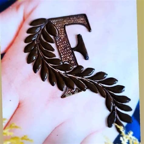 F Letter Mehndi Tattoo Design Artofit