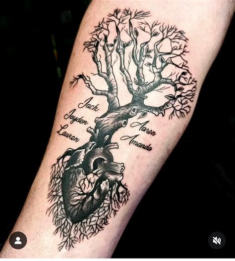 Family Tree Tattoo Designs Men