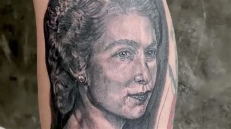Fans Of Queen Elizabeth Ii Honor Her Life With Tattoos Of The Monarch