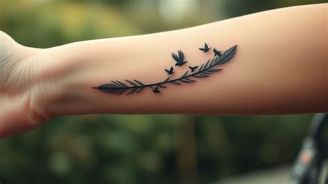 Feather With Birds Tattoo Meaning And Symbolism