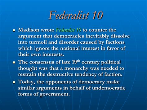 Federalist 10 Main Points Unveiled: Understanding the Core of American Democracy