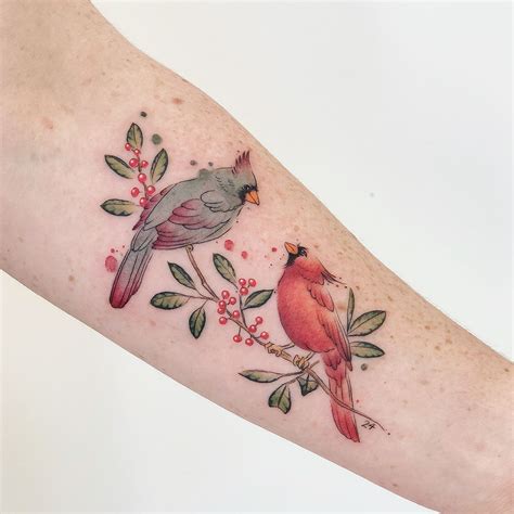 Female Cardinal Tattoo