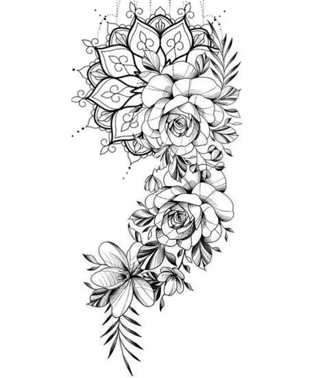 Floral Mandala Tattoo Mandala Flower Tattoos Floral Tattoo Design
