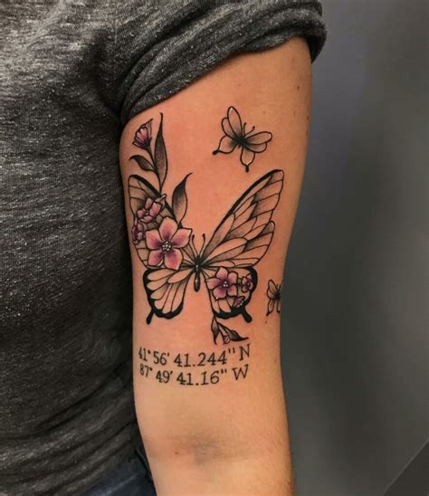 Flower And Butterfly Tattoos