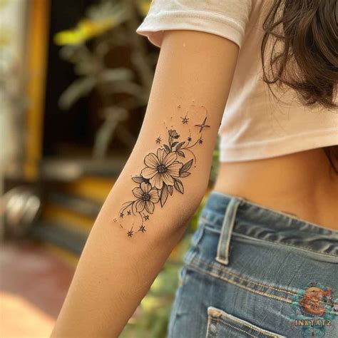 Flower And Star Tattoos 94 Designs Idee Per Tatuaggi Tatuaggi Idee