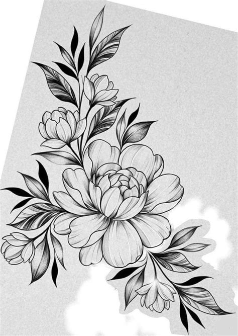 Flower Hip Tattoos Flower Tattoo Drawings Tattoo Design Drawings