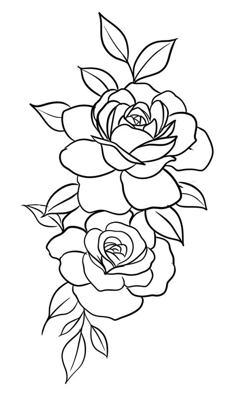 Flower Outlines For Tattoos Flower Outlines For Tattoos