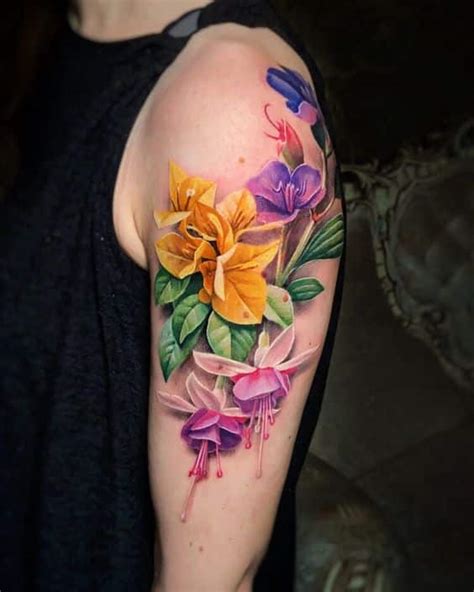 Flower Tattoo Designs On Arm At Juliette Bailey Blog