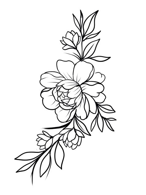 Flower Tattoo Outlines Flower Tattoo Outlines