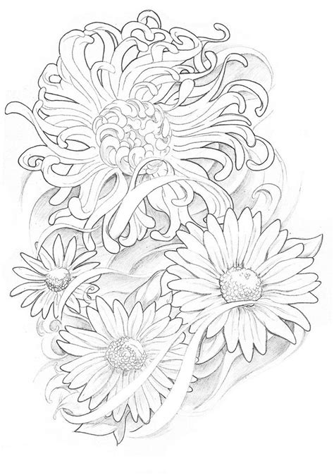 Flower Tattoo Sleeve Stencils At Sherry Powers Blog