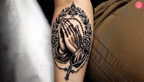 Forgive Me Praying Hands With Rose And Rosary Tattoo Design Picture Forgive Me Praying Hands With Rose And Rosary Tattoo Design Picture
