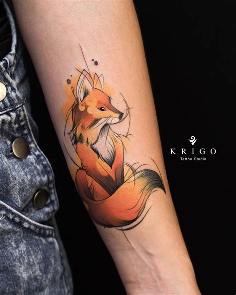 Fox Illustration Tattoo