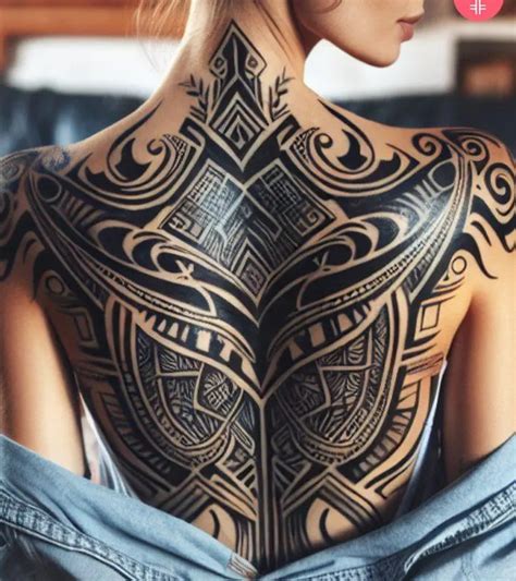 Full Back Tribal Tattoos For Women