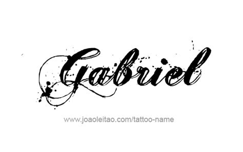 Gabriel Angel Name Tattoo Designs