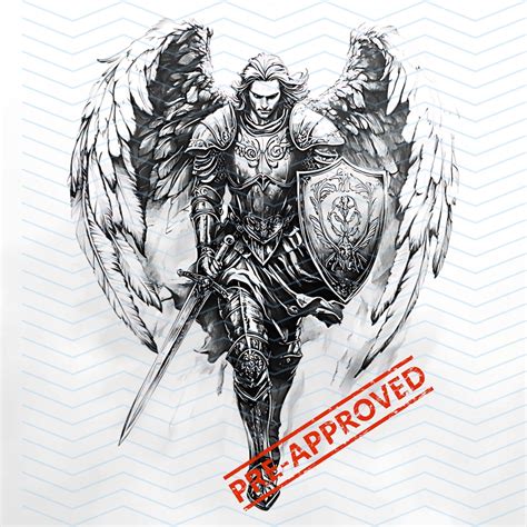 Gabriel Archangel Tattoo Design High Resolution Png Canvas Art