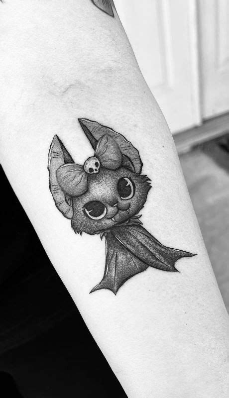 Girly Cute Bat Tattoo