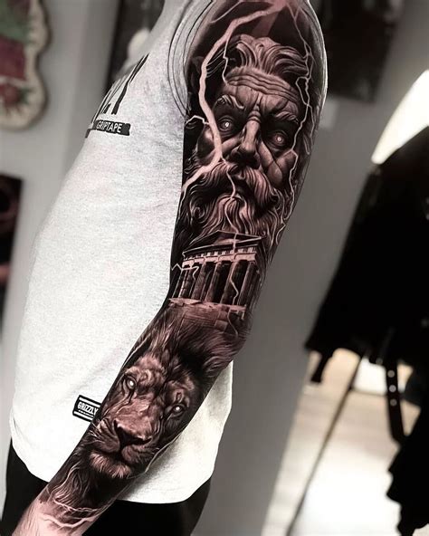 Greek Mythology Sleeve Designs Beattattoo Com Tattoo Thor Hades