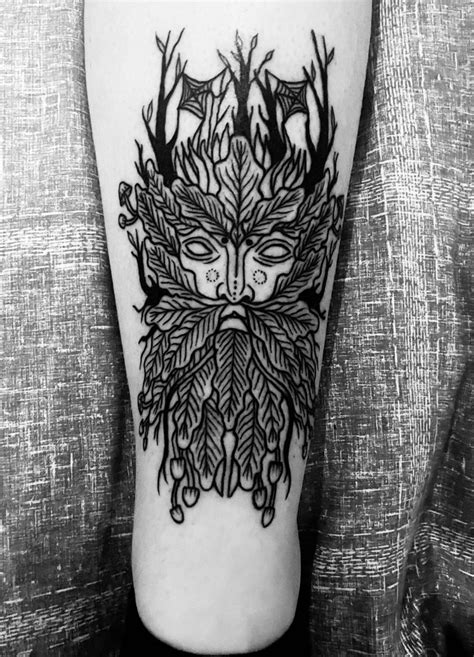 Green Man Tattoo Design Weasyl