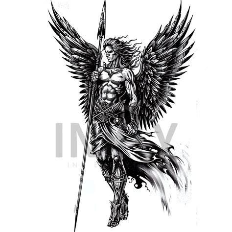 Guardian Angel Tattoo Drawing Bronctattooaus Com