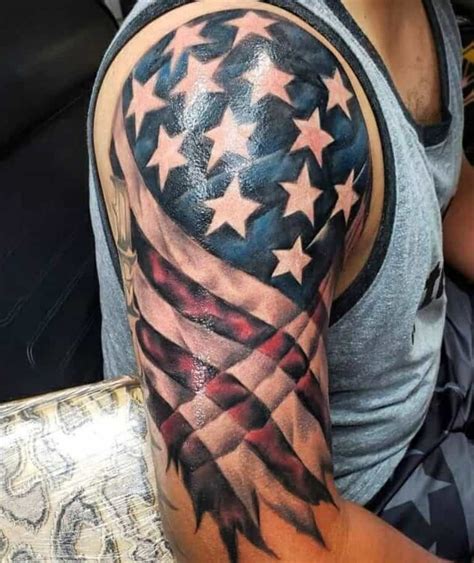 Half Sleeve Tattoos American Flag