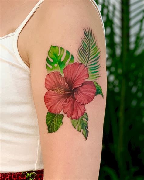 Hawaiian Flower Tattoo