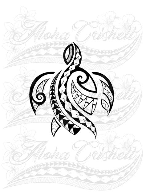 Hawaiian Sea Turtle Tribal Tattoo