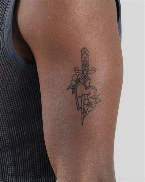 Heart Dagger Tattoos Bold Love Designs 21 Ideas Inkbox