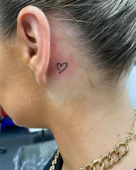 Heart Tattoos Behind Ear Heart Tattoos Behind Ear