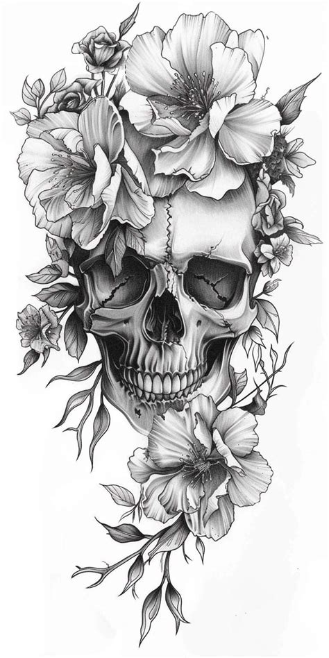 Her Tattoo Which Includes Flowers And A Skull Carries The Meaning That Flowers Bloom From The Darkest Places The Flowers Symbolize Her Family While The Skull Represents The Trauma Of Death She