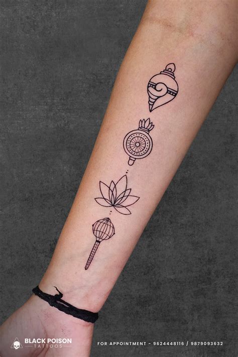 Hindu Flower Tattoo Designs