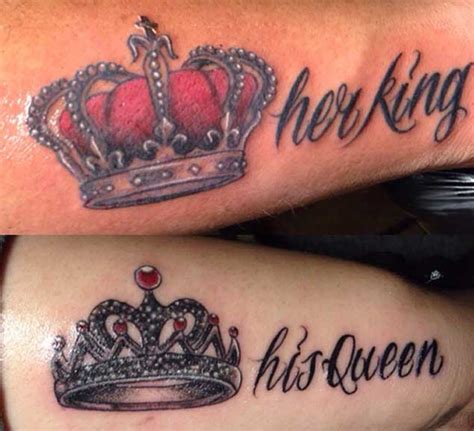 His And Her Tattoos King And Queen His And Her Tattoos King And Queen