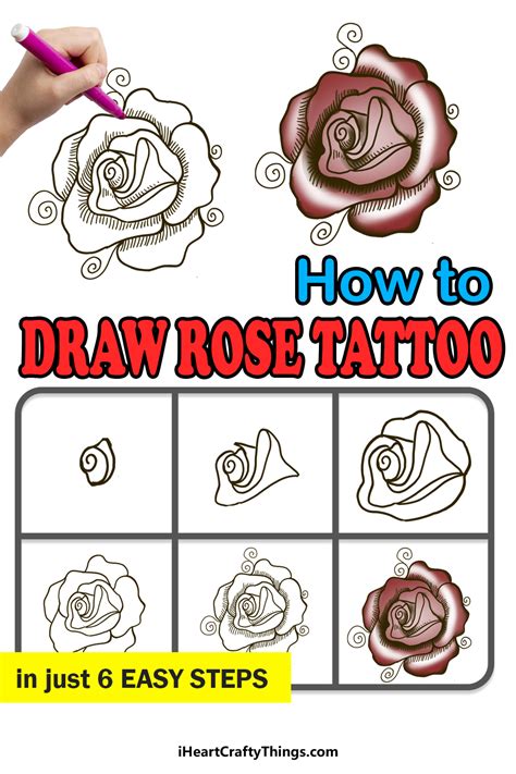 How To Draw Rose Tattoo Designs