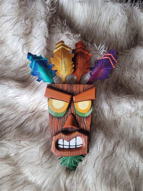 I Crafted Aku Aku Mask From Crash Bandicoot Video Game R Woodworking