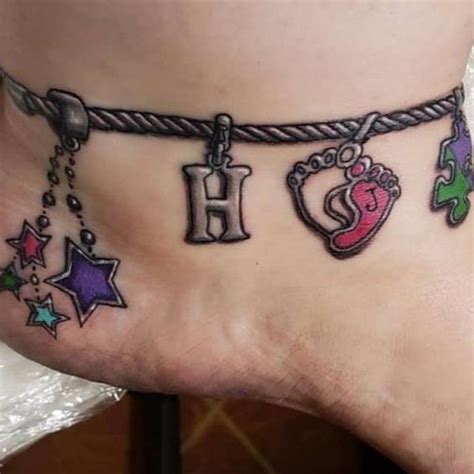Image Result For Ankle Charm Bracelet Tattoos Designs Ankle Bracelet