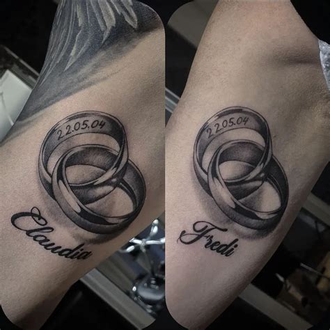 Interlocking Wedding Rings Tattoo