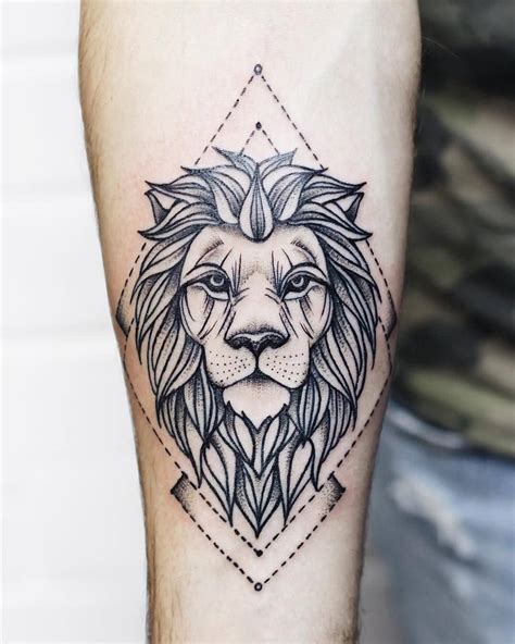 Intricate Lion Tattoo Design