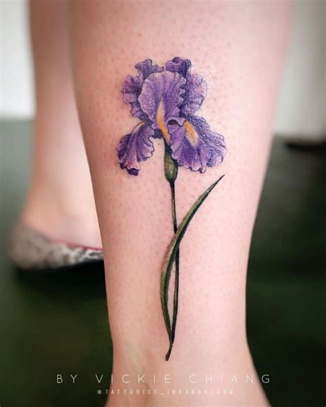 Iris Tattoo By Eddy Lou Iris Flower Tattoo Iris Tattoo Violet