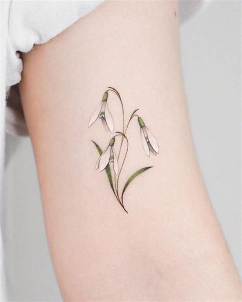 January Birth Flowers Snowdrop 1 Birth Flower Tattoos Flower Tattoo